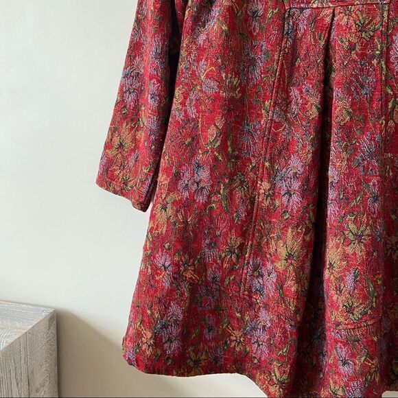 C.M.C (Colour Me Cotton) Boho Double Pocket Tapestry Swing High Low Jacket - Picture 12 of 15